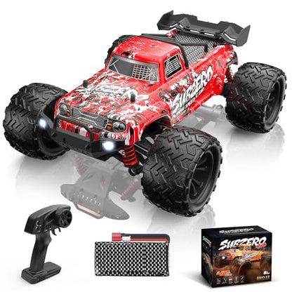 1/16 Scale Fast RC Cars, 40KM/H 4WD Off-Road High Speed Remote Control Trucks for Adults and Kids Boys, All Terrain Truck Toys Gifts - style: 9500E-RED
