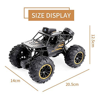 RC Car, 1:18 Remote Control Car with Camera, High Speed Alloy Off Road Truck Fast Racing Vehicle Electric Hobby Toy Car Gift for Boys Kids Teens Adults
