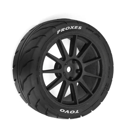 4PCS 68MM 1/10 RC On Road Tyres For 1/10 Scale RC Drift Cars Tamiya TT01 TT02 XV01 TA06 PTG2 HPI KYOSHO FW06 HSP TA06 A959 Traxxas W212 /Hex:12mm (Black) - color: Black