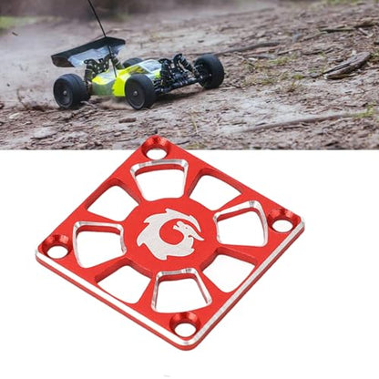 RC Cooling Fan Cover 1.18in Wide Aluminium Alloy Light Sturdy Cool RC ESC Cooling Fan Cover for Replacement (Red)