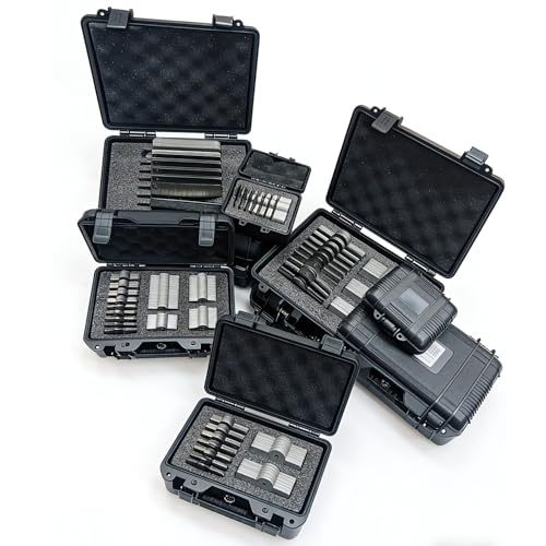 130-Piece Size B 3 x 3 in 304 Stainless Steel Slotted Shim Kit, 13 Gauges | Metal Shims for Leveling, Alignment and Gap Filling, with Laser-Engraved Thickness Marks and Storage Box - size: Size B 3" x 3"