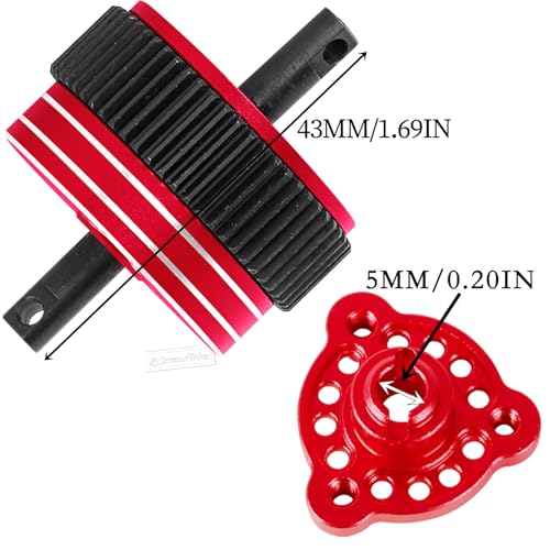 RC Differential Transmission Gear & 90T Spur Gear & Slipper Clutch & Pressure Plate & Slipper Rebuild Kit Upgrades Part for 1/10 Slash/Stampede/Bandit/Rustler 2WD VXL,Red