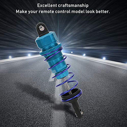 2pcs 92mm RC Oil Pressure Adjustable Front Shock Damper, 1/10 RC Car Shock Absorber, Upgraded Aluminum Alloy Buggy Suspension for ZD Racing HSP Hongnor LRP HPI (Blue) - color: Blue
