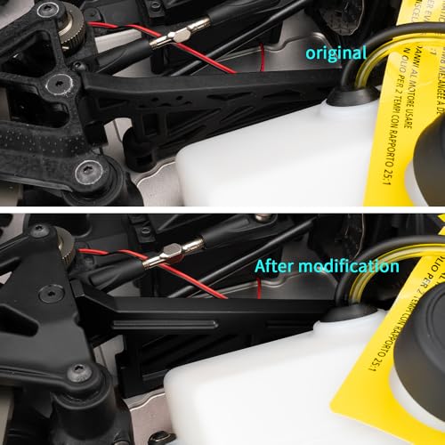 MOHERO Aluminum Alloy RC Front Chassis Brace for 1/5 LOSI 5IVE-T 2.0 RC Truck Upgrade Part (Black) - color: Black - Front
