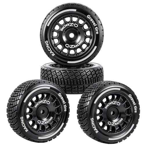 RC Highway Wheels and Tires Set w/Plastic Wheels Rim for 1/14 M-J-X14301 14302 14303 14304 RC Car,RC Tire Highway Tires Soft Tire,(4PCS) RC Vehicle Wheel,Scale On/Off Road Wheel,Black - color: Black(rc Wheels Tires)