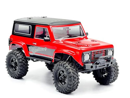 HOBBYPLUS CR-18P V3 Brushless Rushmore in Red - 1/18 Scale RC Truck Crawler with Off-Road RC Trucks Features, Portal Axles & Metal Gears - Ready-to-Run, 2S/3S LiPo Compatible (1810417-V3) - color: Rushmore - Red (1810417-v3)