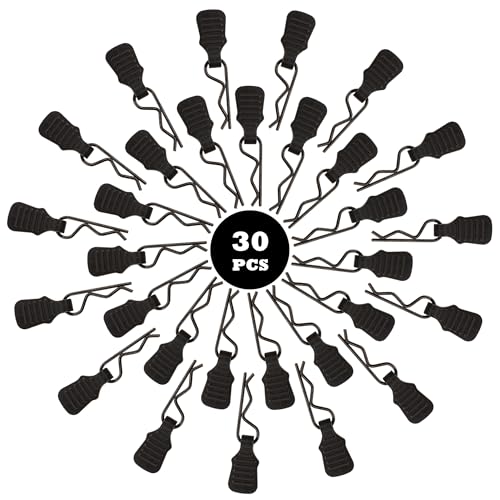 30 Pieces Universal RC Body Shell Clips with Pull Tabs H166 Compatible with All 1/10 1/12 Scale Redcat HPI Himoto HSP Exceed RC RZ001G-A 903 Car Parts Truck Buggy - color: 1.2mm