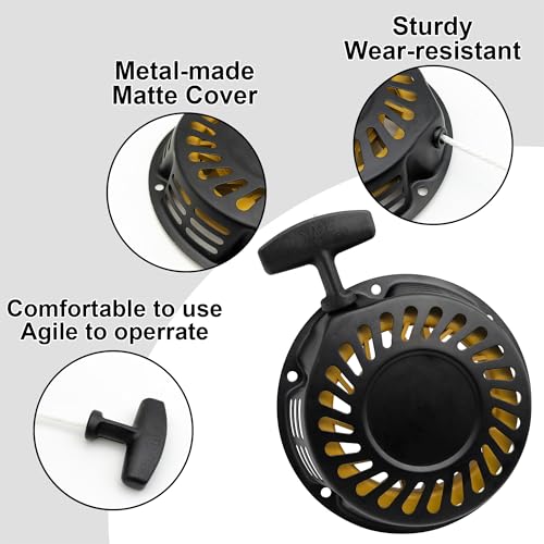 Strongthium 60363 Non Hemi Pull Start Recoil Starter Assembly | for Predator Rato 212cc 196cc 6.5HP 7HP Go Kart Mini Bike Generators - size: Non Hemi
