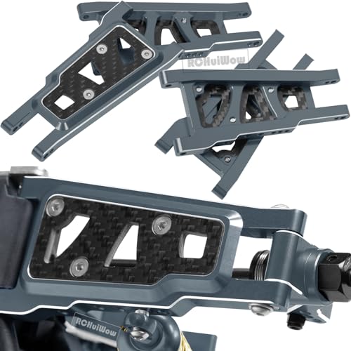 RC Upgrades Part for 1/10 Rustler 4x4 4WD（#67164-4）,Driveshaft,Suspension Arms,Steering Blocks,Caster Block,Rear Stub Axle Carriers,Shock Towers,Steering Block,Titanium - color: Titanium(1set)