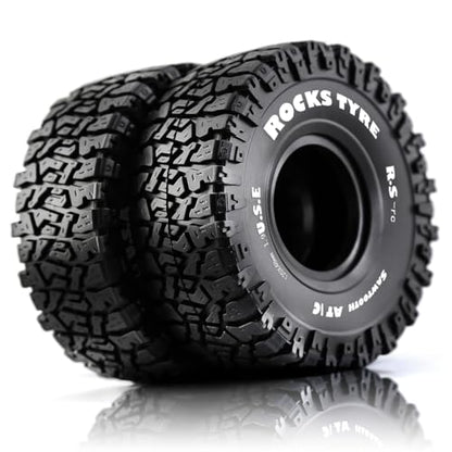 1.9 RC Crawler Tires With Foam Insert Rubber Mud Tyres 120mm For 1/10 RC Crawler Car Axial SCX10 90046 AXI 03007 TRX4 Tamiya CC01 Redcat Gen8 RC4WD 1.9 inch Beadlock Wheel Rims 4PCS