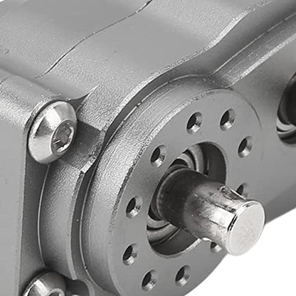VBESTLIFE RC Transfer Case, 313mm Wheelbase 2 Speed CNC Machined Anodised Aluminium Alloy RC Parts for Scx10 1/10 RC Car - color: Titanium