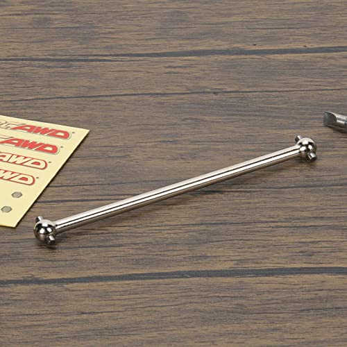 RCAWD Front Center Dogbone for 1/10 Losi lasernut U4 & Tenacity T & Tenacity TT PRO & Tenacity DB & Tenacity SCT Upgrades, 131mm Driveshaft #45 Steel Parts for #LOS232033 Silver - color: Silver