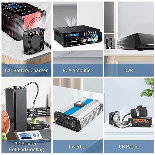 Wathai 4Pack 12 Volt 40mm 4010 DC Brushless Cooling Fan 12V 2Pin 40X40X10mm | Small DC fan for DVR and 3D Printer Hotend Extruder or DIY Small Appliances Series Repair Replacement - style: 12V 2P Sleeve