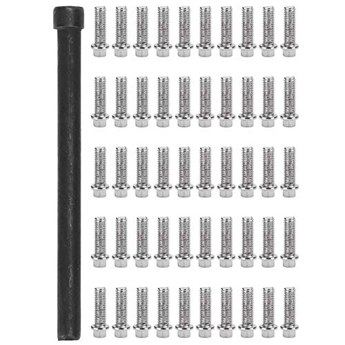 VGEBY RC Car Wheel Rims Screws Kit, Stainless Steel M2.5 50Pcs Durable Rust-Resistant Hub Lug Screws for 1/10 Scale RC Crawler Off-Road Vehicles, Hobbyists and Repair Enthusiasts