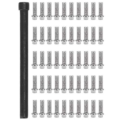 VGEBY RC Car Wheel Rims Screws Kit, Stainless Steel M2.5 50Pcs Durable Rust-Resistant Hub Lug Screws for 1/10 Scale RC Crawler Off-Road Vehicles, Hobbyists and Repair Enthusiasts