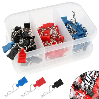 60 Pieces 1mm Universal RC Body Clips with Pull Tabs Car Clips RTR Clip Pins H165 Assembly Spare Parts for 1:14 1:16 1:18 Scale Redcat HPI Himoto HSP Exceed RC Car SCX24 TRX4M Parts Truck Buggy - color: 1.0mm