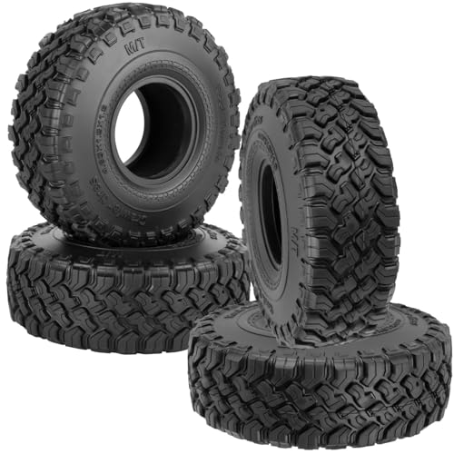 RC 1.9In Soft Rubber Wheel Tires for 1/10 RC Crawler Car SCX10 SCX10 II 90046 SCX10 III AXI03007 SCX10 Pro TRX4 TRX6 D90 Gen7/8 VS4-10 MST CFX,BRCatWPark 4Pcs Soft Rubber Wheel Tires-(F) - style: 4Pcs 1.9 Rubber Wheel - (F)