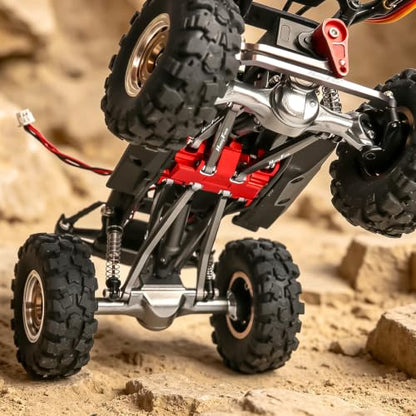 Steering Links & Body Links Set, CNC Metal Linkage High Clearance Chassis Links Upgrade Parts for Axial SCX30 1/30 RC Crawler(Titanium)