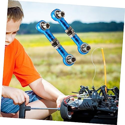 Homoyoyo 2pcs Adjustable Steering Tie Rods for Rc Cars Trucks Pull Rod Linkage Compatible Models High-Performance Link for Enhanced Steering Control