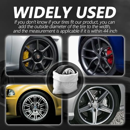 4PCS Extra-Large Tire Covers,Tear-Resistant LDPE Plastic Tire Bags for Storage & Transport Car Tires Wheel,Waterproof Dustproof Tire Storage Bag Car Accessories for Most Vehicles (4PCS) - size: 4PCS
