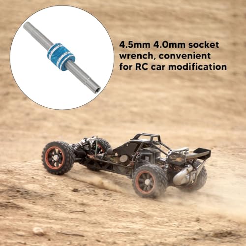 2 Pcs RC Hex Nut Driver Set, 4.0mm & 4.5mm Metal Socket Wrench Tool for WLtoys 1/28 RC Cars K969 K989, Repair Maintenance