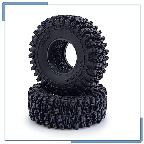 4PCS RC 1.0 Tires Foam Insert Soft Rubber 1.0" Wheel Tires 58MM | For 1/18 TRX4M Upgrades 1/24 SCX24