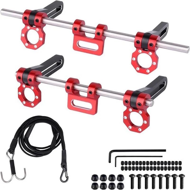 Aluminum Adjustable Front Rear Fairlead Bumpers 1/10 Rock Crawler Red