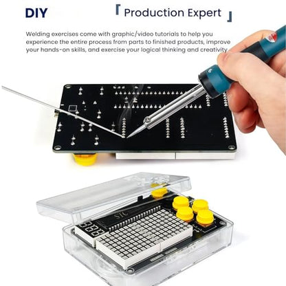 DIY Soldering Project Game Kit Electronic Practice Solder Soldering Kit | 7 Retro Classic Pixel Game Maker Idea for STEM Education Friends Gifts