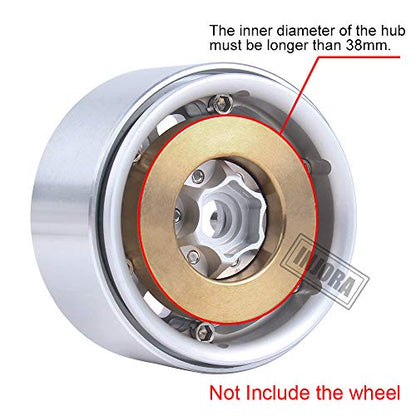 INJORA Internal Brass Counterweight 4pcs for 1.9inch 2.2inch Wheel Rims - size: 4PCS