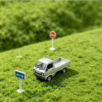 Kei Truck, 2.4Ghz RTR Off-Road Vehicle, Remote Control Retro Pickup Truck with Lights, 1:10 RC Crawler Car Silver