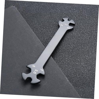 6-in-1 RC Wrench Tool for Turnbuckles Multifunctional Black Rod Wrench for RC Cars Sturdy Repair Tool Adjustable Features for Hobbyists