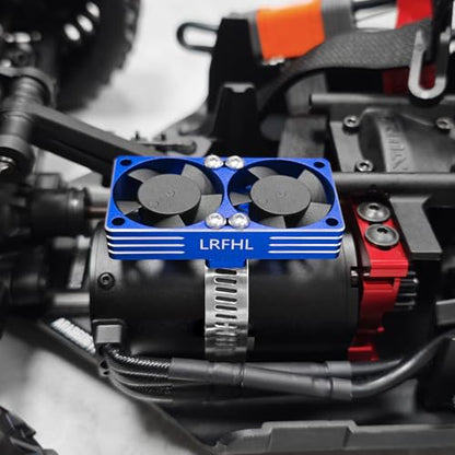 1/7 1/8 1/10 RC Cooling Fan Heat Sink with Adjustable Mount 35-43mm | for 1/7 1/8 1/10 RC Crawler Car 3660 3670 4074 4068 4274, 22000 RPM - style: Blue 30*30mm