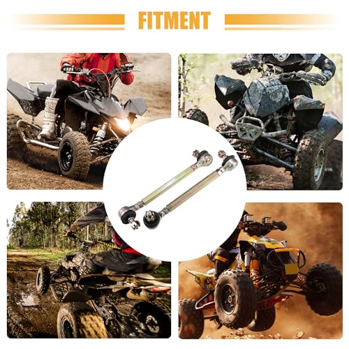 ACROPIX 13cm 5.11" Steering Tie Rod End Tie Rod Link Fit for 50cc 70cc 90cc 110cc 125cc 150cc ATV Quad Four Wheeler with Ball Joint Accessories - Pack of 2 - size: 130mm