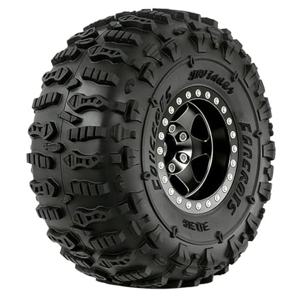 STMU 1.9 S5 Mud Tires Set Offset -10mm Beadlock Wheel Rim for 1/10 RC Crawler Car Axial SCX10 SCX10 II SCX10 III 90046 UTB18 TRX4 SCX10 Pro AXI03007 TRX6 Gen7/8 D90 VS4-10 MST CFX RC (Black)