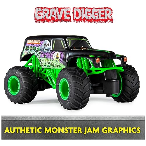Monster Jam Official Grave Digger Remote Control Monster Truck, 1:24 Scale, 2.4 GHz, for Ages 4 and Up - style: Grave Digger