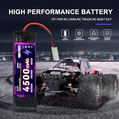 8.4V RC NiMH Battery 4500mAh Capacity Rechargeable 7-Cell Flat Battery Pack with TMY Plug - color: 8.4V