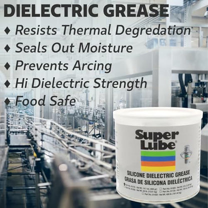 Super Lube 91003 Silicone High-Dielectric and Vacuum Grease, 3 oz. - size: 3 oz Tube