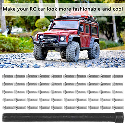 VGEBY RC Car Screw 50Pcs RC Car Wheel Rims Hub Screws Stainless Steel Screws for 1/10 RC Crawler Car - size: M2.5