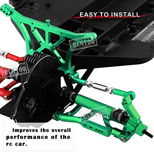 Upgrades Part for 1/10 Slash 2WD,Aluminum Front Rear Suspension Arm,Shock Tower,Caster Block,Steering Blocks,Rear Stub Axle Carriers,Steering Block,Front Bulkhead Upgrades Set,Green - color: Green for Upgrades