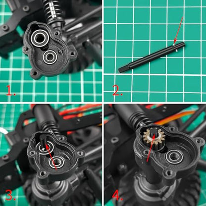 Steel Drive Shaft CVD Front&Rear Dogbone Joint for 1/18th Redcat Ascent RC Crawler Car Upgrades Parts