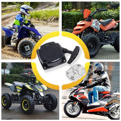 Podoy Recoil Pull Starter with Claw Pawl Cog for 33cc-50cc Small Engines | Compatible with 33cc 43cc 47cc 49cc 50cc Pocket Bike Dirt Bike Scooter Chopper ATV Quad Mini Bikes