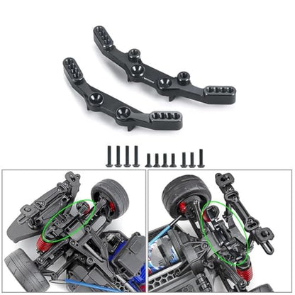 Rc Car Parts for 4-Tec 2.0 for VXL for AWD 83076-4 1/10 Metal Front Rear Shock Mount Fixing Plate RC Crawler Car Truck Model Parts Refit Accessories(Set) - size: Set