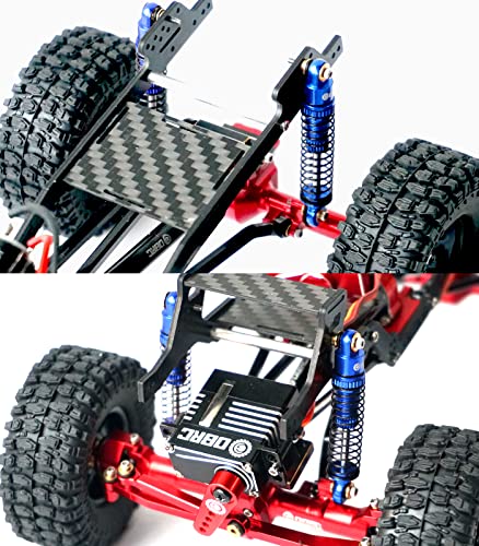 OGRC Shocks Absorber Oil Threaded Damper Aluminum Front & Rear Shocks for Axial SCX24 C10 JLU Deadbolt Gladiator Bronco Upgrade Parts (Blue) - color: Blue