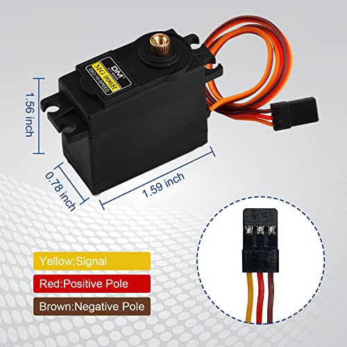 Aideepen [6-Pack] MG996R Metal Gear High Speed Torque Digital Servo Motor for JR RC Helicopter Car Boat Robot