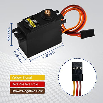 Aideepen [6-Pack] MG996R Metal Gear High Speed Torque Digital Servo Motor for JR RC Helicopter Car Boat Robot