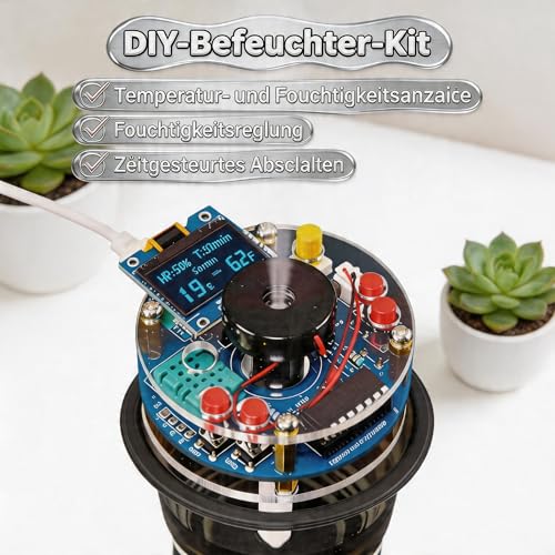 DIY Humidifier Soldering Practice kit, Complete Soldering Project kit with Components, PCB & Enclosure, Perfect for Electronics Enthusiasts & Beginners
