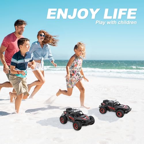 Remote Control Car 2.4GHz High Speed 25 km/h Off-Road RC Car 1:16 Two Rechargeable Batteries & 70+ Min Playtime Remote Control Monster Truck Gift for Kids and Adults | Off-Road RC Car 1:16 Two Rechargeable Batteries & 70+ Min Playtime RC Monster Truck Gif