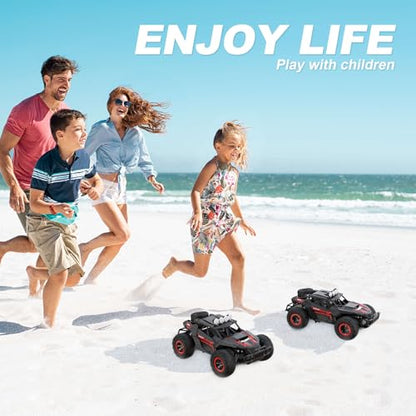 Remote Control Car 2.4GHz High Speed 25 km/h Off-Road RC Car 1:16 Two Rechargeable Batteries & 70+ Min Playtime Remote Control Monster Truck Gift for Kids and Adults | Off-Road RC Car 1:16 Two Rechargeable Batteries & 70+ Min Playtime RC Monster Truck Gif
