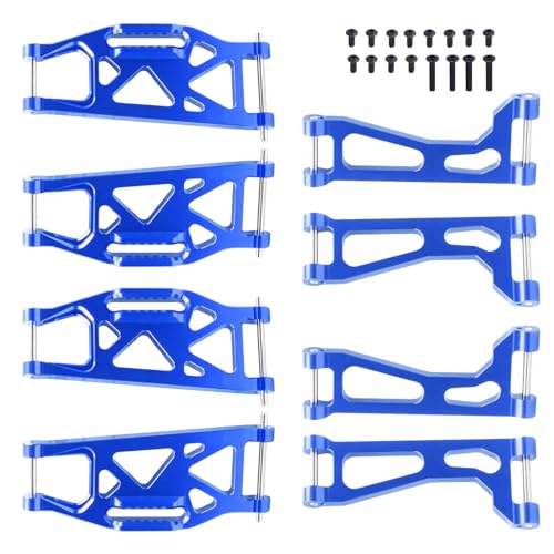 Aluminum A-Arms for Traxxas WideMaxx Suspension Arms Upgrades Set Front & Rear (8-Pack) (Blue) - color: Blue
