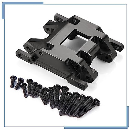 RC Aluminum Alloy Center Skid Plate Axle Chassis Armor Protector for TRX4M Upgrades 1/18 Scale RC Crawler Car, Black - color: Black